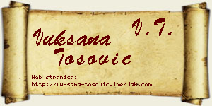 Vuksana Tošović vizit kartica